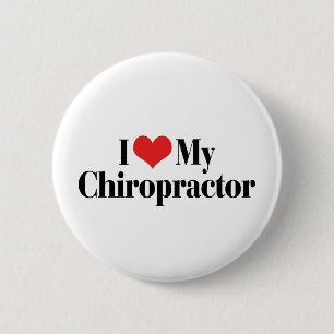 Ik hou van mijn chiropractor ronde button 5,7 cm