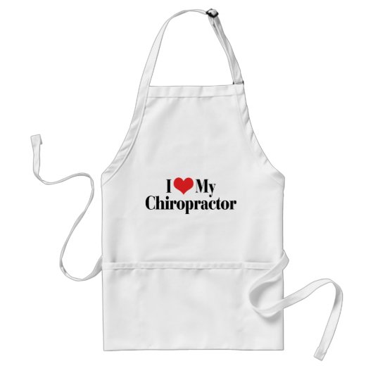 Ik hou van mijn chiropractor standaard schort (Voorkant)