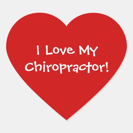 Ik hou van mijn chiropractor Stickers (Voorkant)