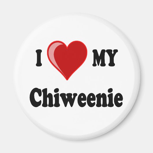 Ik hou van mijn Chiweenie Dog Magneet (Voorkant)