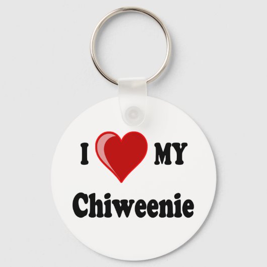 Ik hou van mijn Chiweenie Dog Sleutelhanger (Voorkant)