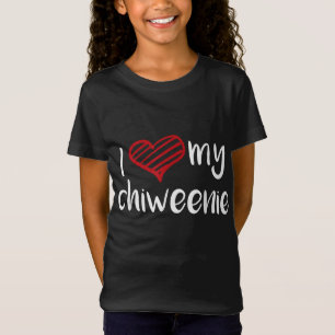 Ik hou van mijn Chiweenie Hondenliefhebber T-shirt