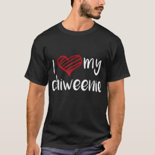Ik hou van mijn Chiweenie Hondenliefhebber T-shirt