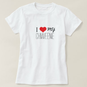 Ik hou van mijn Chiweenie T-shirt