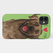 Ik hou van mijn chocolade lab Case-Mate iPhone case (Achterkant (horizontaal))