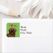 Ik hou van mijn chocolade lab etiket (Insitu)