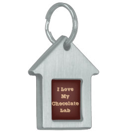 Ik hou van mijn chocolade lab huisdieren naamplaatje