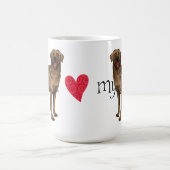 Ik hou van mijn chocolade lab koffiemok (Center)