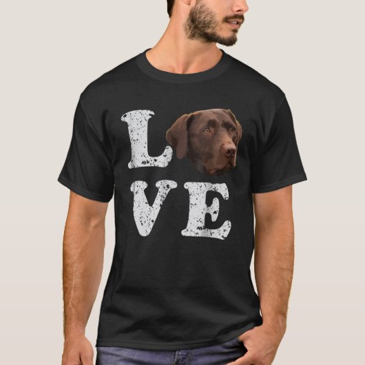 Ik hou van mijn chocolade lab t-shirt (Voorkant)