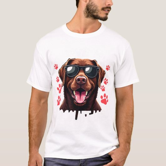Ik hou van mijn chocolade lab t-shirt (Voorkant)
