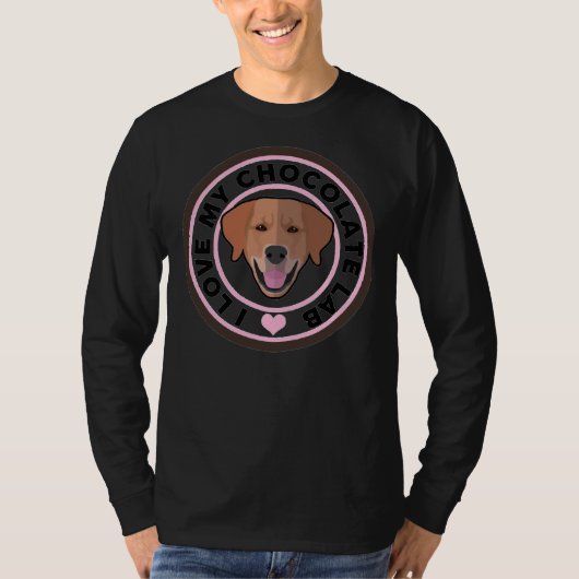 Ik hou van mijn chocolade lab t-shirt (Voorkant)