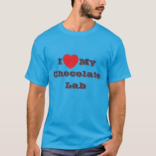 Ik hou van mijn chocoladelab t-shirt (Voorkant)