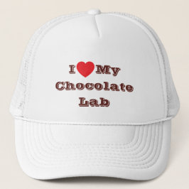 Ik hou van mijn chocoladelab trucker pet