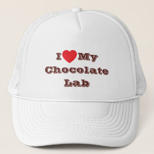 Ik hou van mijn chocoladelab trucker pet