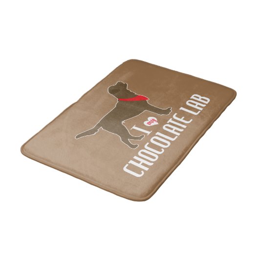 Ik hou van mijn Chocolate Lab Badkamer Badmat (Gekanteld)