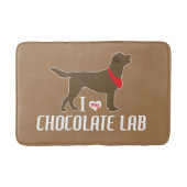 Ik hou van mijn Chocolate Lab Badkamer Badmat (Voorkant)