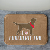 Ik hou van mijn Chocolate Lab Badkamer Badmat