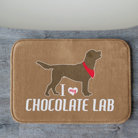 Ik hou van mijn Chocolate Lab Badkamer Badmat