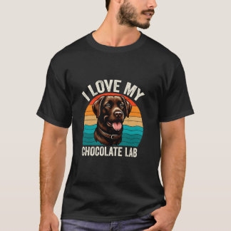Ik hou van mijn Chocolate Lab Chocolate Labrador T-shirt