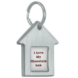 Ik hou van mijn Chocolate Lab Huisdieren Naamplaatje