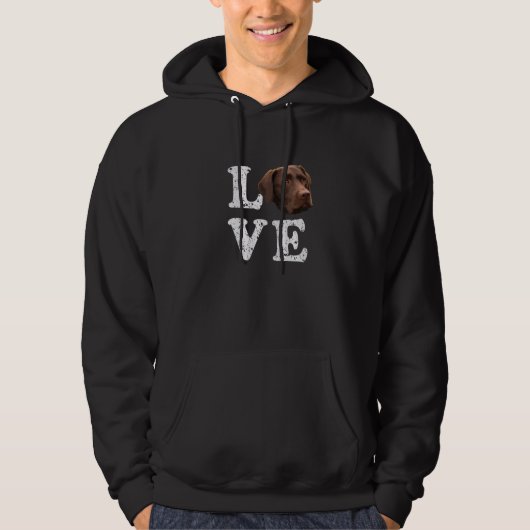 Ik hou van mijn Chocolate Lab Labrador Retriever T Hoodie (Voorkant)