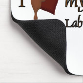 Ik hou van mijn Chocolate Labrador Muismat (Hoek)