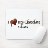 Ik hou van mijn Chocolate Labrador Muismat (Met muis)