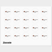 Ik hou van mijn Chocolate Labrador Ronde Sticker (Vel)