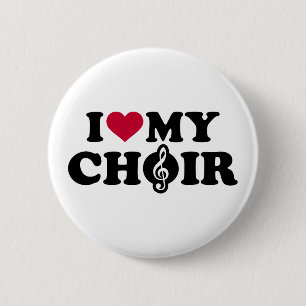Ik hou van mijn Choir Ronde Button 5,7 Cm