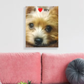 Ik hou van mijn Chorkie Canvas Afdruk (Insitu (Woonkamer))
