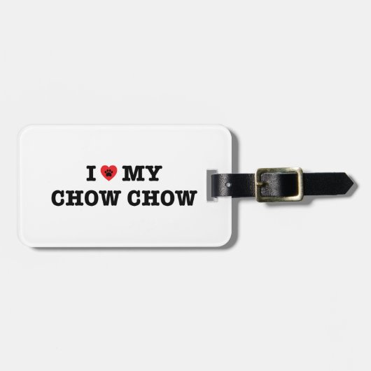Ik Hou Van Mijn Chow Chow Bagage Label (Voorkant horizontaal)