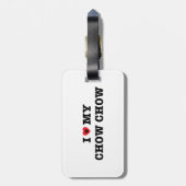 Ik Hou Van Mijn Chow Chow Bagage Label (Achterkant verticaal)