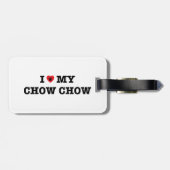 Ik Hou Van Mijn Chow Chow Bagage Label (Achterkant horizontaal)