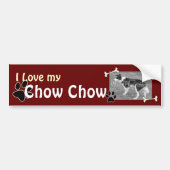Ik hou van mijn Chow Chow Bumpersticker (Voorkant)