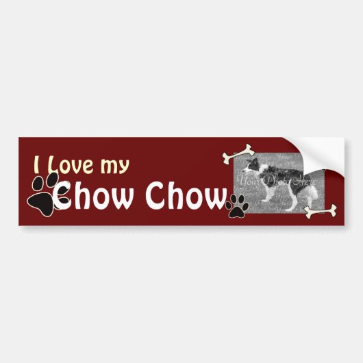 Ik hou van mijn Chow Chow Bumpersticker (Voorkant)
