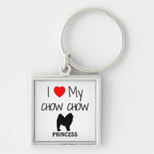 Ik hou van mijn Chow Chow Dog Sleutelhanger