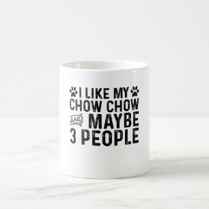 Ik hou van mijn Chow Chow en 3 mensen Koffiemok