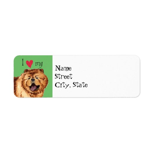 Ik hou van mijn Chow Chow Etiket (Voorkant)