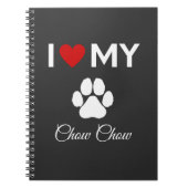Ik hou van mijn Chow Chow hond aangepaste tekst Notitieboek (Voorkant)