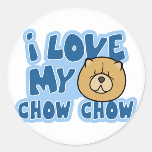 Ik hou van mijn Chow Chow Stickers (Voorkant)