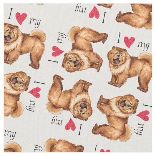 Ik hou van mijn Chow Chow Stof (Close Up)