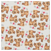 Ik hou van mijn Chow Chow Stof (Swatch)