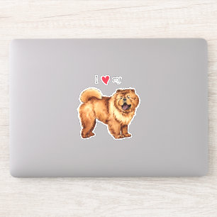Ik hou van mijn Chow Chow Vinyl Sticker