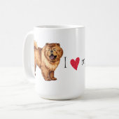 Ik hou van mijn Chow Koffiemok (Voorkant links)