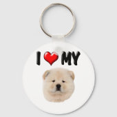 Ik hou van mijn Chow Sleutelhanger (Voorkant)
