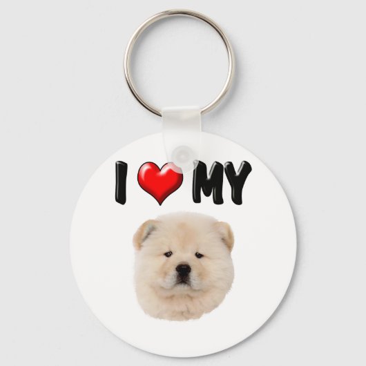 Ik hou van mijn Chow Sleutelhanger (Voorkant)