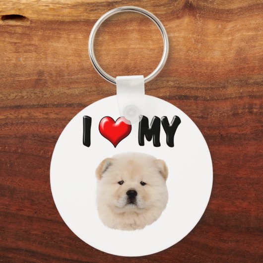 Ik hou van mijn Chow Sleutelhanger (Voorkant)