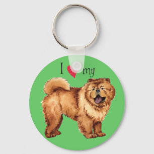 Ik hou van mijn Chow Sleutelhanger