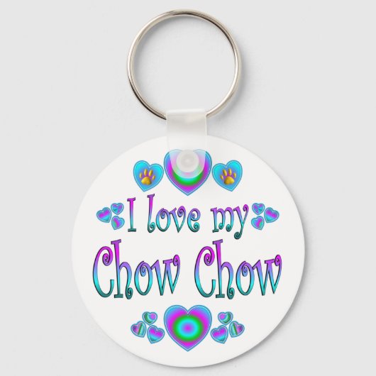 Ik hou van mijn Chow Sleutelhanger (Voorkant)