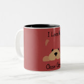 Ik hou van mijn Chow Tweekleurige Koffiemok (Voorkant links)